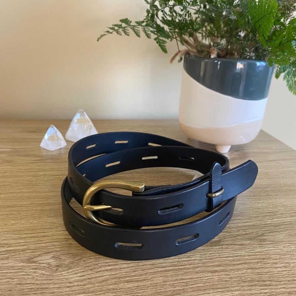 🖤 Madewell Belt - Size Medium - Black Italian Leather 🖤